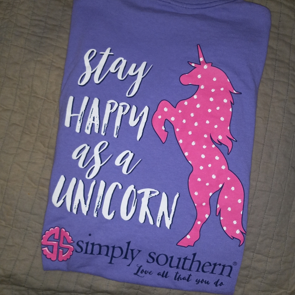 Women's M Simply Southern Purple T-Shirt